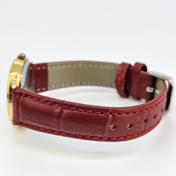 Advance Women\'s Watch 32MM White Dial‎ New Red Leather Bands New Battery main image 6